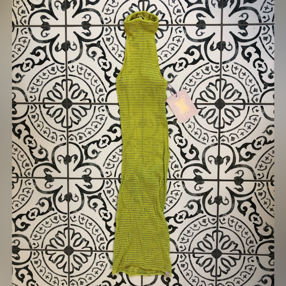 NWT Savage x Fenty Green Lace Crochet Slip